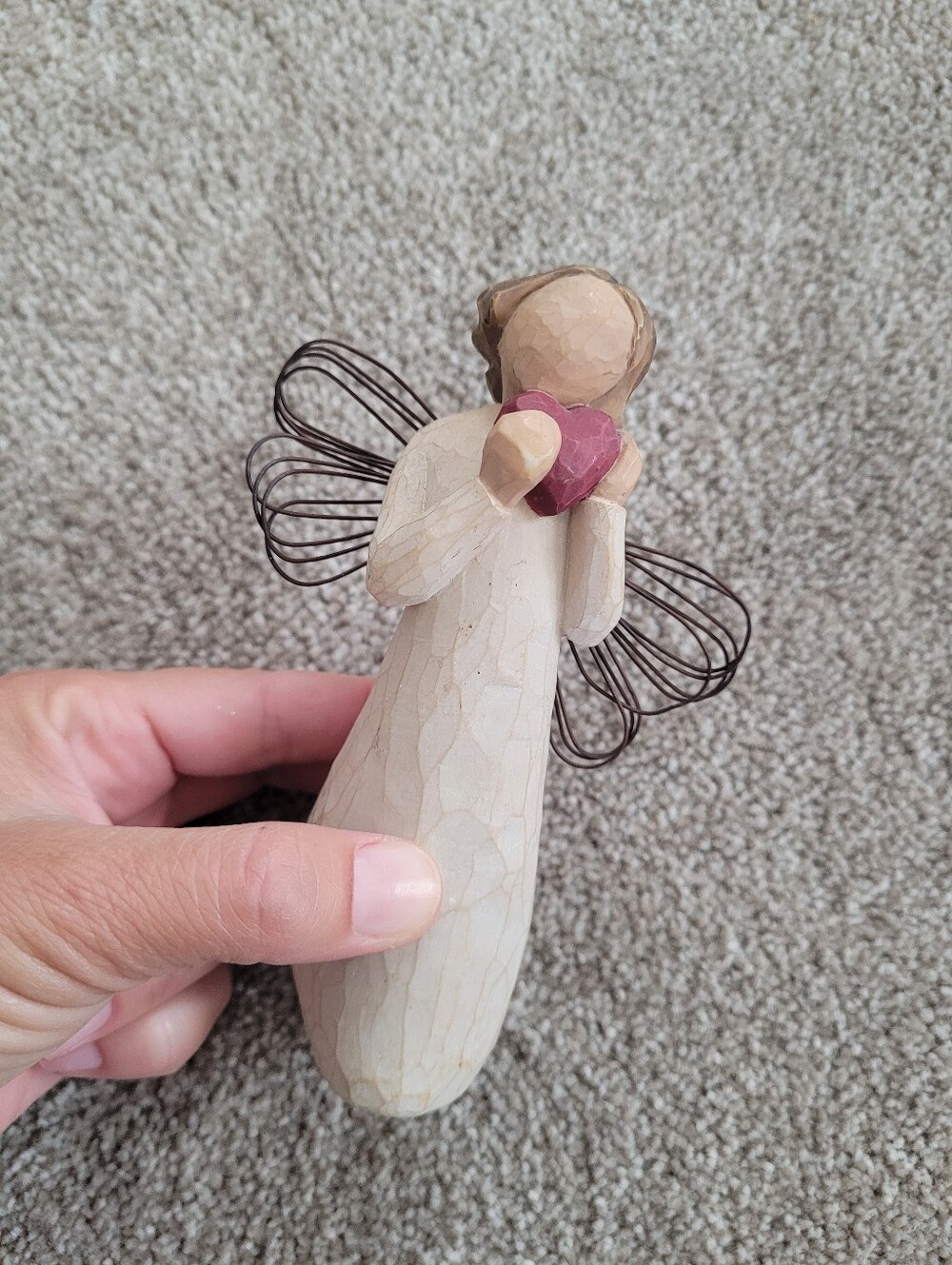 Willow Tree Angel Of Heart Wooden Statue